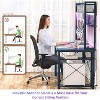 Aheaplus Computer Desk with Hutch, Reversible Gaming Desk with Power outlet and LED Light, Workstation Desk with Monitor Stand - 3 of 4