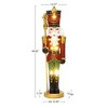 LuxenHome Lighted Nutcracker Soldier with Scepter, Battery Operated Christmas Decoration - 4 of 4