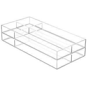 4-Section Stackable Makeup Drawer Organizer - Clear - 1 of 4