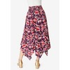 Roaman's Women's Plus Size Petite Handkerchief Hem Skirt - 3 of 4