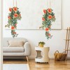 Unique Bargains Home Artificial Plant Plastic Silk Fake Hanging Rose Plants 33.5" - 2 of 4