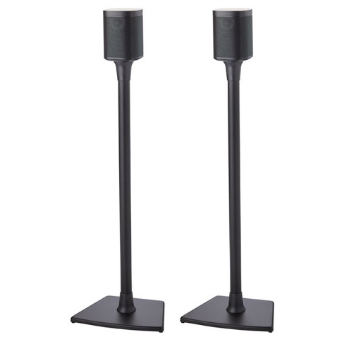 Sanus Wireless Speaker Stands for Sonos ONE, PLAY:1, and PLAY:3 - Pair  (Black)