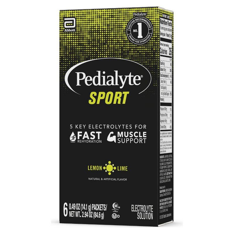 Pedialyte Sport Electrolyte Powder - Lemon Lime - 6ct/0.6oz, 4 of 10