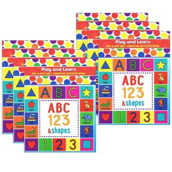 Do-A-Dot Art! Play & Learn ABC Numbers & Shapes Creative Art & Activity Book Pack of 6 (DADB310-6)
