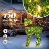 VINGLI Lighted Reindeer Outdoor Decorations, Light up Deer Christmas Decor with Pre-lit LED, Christmas Reindeer Ornament, Plug-in, Green - 4 of 4