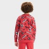 Boys' Spider-Man Printed Fleece Crewneck Sweatshirt - Red - 3 of 4