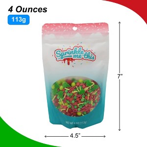 Sprinkle Me This – The Gift of Christmas – Holiday Sprinkles with Red & Green Jimmies, Pearls & Christmas Tree Shapes - 1 of 4