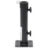 vidaXL Parasol Base for Ã˜1.5"/1.9" Pole Matt Black Steel - 2 of 4