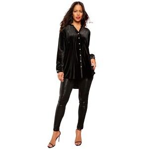 Roaman's Pintuck Velour Tunic - 1 of 4
