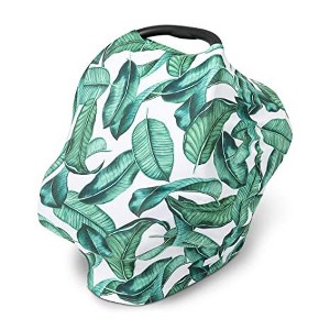Simka Rose 6-in-1 Nursing Cover & Baby Carseat Canopy, Banana Leaf - 1 of 4