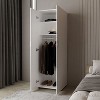 CAVINAS Wardrobe Closet,Double Door Bedroom Armoires with 2 Drawers,4 Storage Shelves,1 Hanging Rod,Armoire for Bedroom,Dressing Room,Apartment - 2 of 4