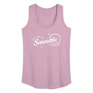 Women's - Instant Message - Ray Of Sarcastic Sunshine Graphic Racerback Tank - 1 of 4