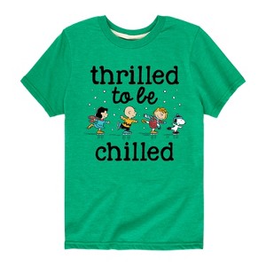 Boys' - Peanuts - Snoopy and Friends Thrilled To Be Chilled Short Sleeve Graphic T-Shirt - 1 of 4