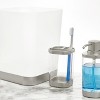 iDESIGN Ilese Waste Can Frost/Brushed Nickel: Plastic Bathroom Accessories, 7.64 qt Capacity - 4 of 4
