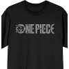 One Piece Live Action Text Logo & Straw Hat Skull & Crossbones Adult Black Crew Neck Short Sleeve T-shirt - 2 of 4