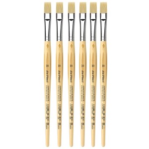 da Vinci JUNIOR BORSTE Synthetic Student Brush, Synthetic, Tempera, Flat, Series 329, Size 10, Pack of 6 - 1 of 3