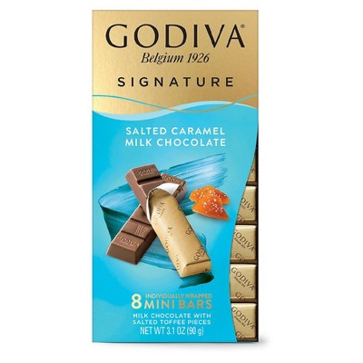 Godiva Signature Salted Caramel Milk Chocolate Mini Bars, 3.1 oz