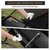 Lawn Sweeper, Tow Behind 44" - Large Hopper Leaf & Grass Collector with Adjustable Brush Height, Yard Cleanup Tool - 4 of 4