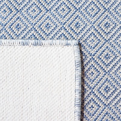 Hampton Grey and Blue Rectangular Wool Area Rug