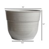 Garden Elements Indoor/Outdoor Glazed Brushed Happy Plastic Planter, Large, 15in - 3 of 4