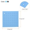 Unique Bargains Silicone Heat Resistant Non-slip Flexible Trivet Mat Light Blue, Deep Gray 2 Pcs - 2 of 3