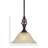 Toltec Lighting Elegante 1 - Light Pendant in  Dark Granite with 10" Amber Crystal  Shade - 2 of 2