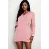 Slickblue Women's French Terry Hoodie Mini Dress, Long Sleeve Pullover Style, Casual Fit, 7 Color Options, Size S-L - 2 of 4