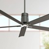60" Minka Aire Modern Indoor Ceiling Fan with LED Light Remote Control Gray Iron Etched White Glass Shade for Living Room Kitchen - 2 of 4