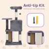 47 inch Cat Tree Cat Tower for Indoor Cats, Cat House with Padded Platform Bed, Toy Ball, Large Cozy Condo, Scratch Board and Sisal Scratching Posts - 3 of 4