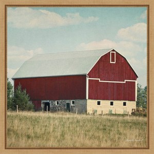Amanti Art Blissful Country VI Crop (Barn) by Elizabeth Urquhart Canvas Wall Art Print Framed 16-in. x 16-in. - 1 of 4