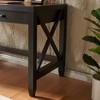HDZNVF Home Office Desk Writing Table Two Drawers Wooden Knob Handles Finished On The Back X Brace Leg Frame - 3 of 4