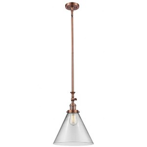 Cone - 1 Light Stem Hung Tiltable Mini Pendant In Industrial Style-18 Inches Tall and 12 Inches Wide - 1 of 1