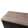 Kumasinova 60" Mid Century 4-Door Sideboard Cabinet,Accent Console Table with Convex Pattern Diamond Doors and 2 Shelves for Kitchen,Entryway - 4 of 4