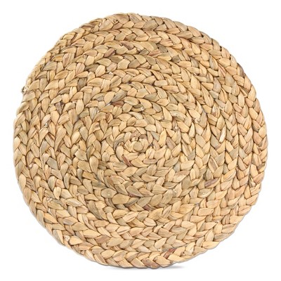 Handcrafted Round Water Hyacinth Braided Placemat