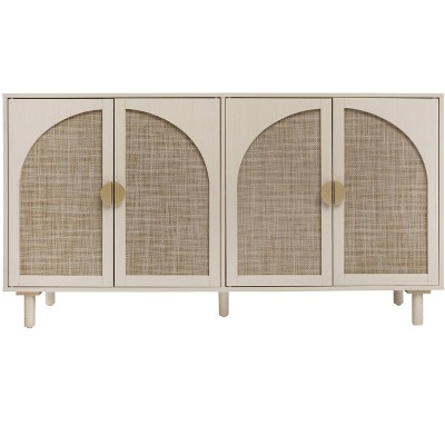Vynxaria Decorative Storage Cabinets - Elegant Vanity Tables in Black/Beige