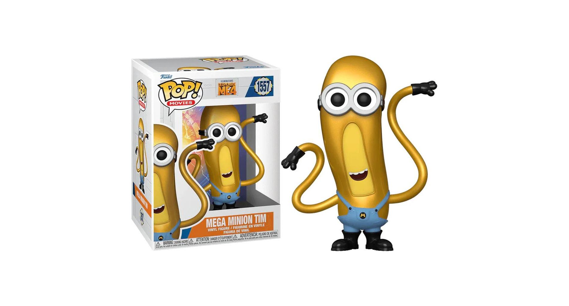 Funko POP! Movies: Despicable Me 4 – Mega Minion Tim - Vinyl Figure #1557 #76053