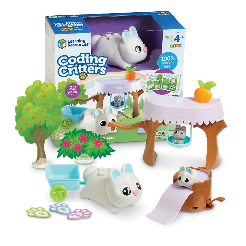 Learning Resources Coding Critters Bopper, Hip & Hop, Screen-Free Early Coding Toy For Kids, 22 Pieces, Ages 4+, 1 of 7