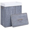 vidaXL Collapsible Laundry Basket Laundry Bin Dirty Clothes Hamper Bamboo - Gray 20.5" x 12.6" x 24.6" - 3 of 4