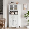 50.4" Kitchen Pantry Cabinet - Freestanding Wood Storage w/Doors & Shelves for Kitchen/Living Room - 3 of 4