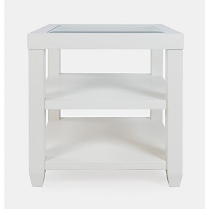 Jofran,Urban Icon Contemporary Glass Inlay End Table with Storage - 1 of 4