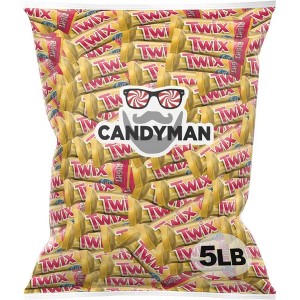 CANDYMAN (5 Lbs) Chocolate Candy Bundle of Twix Fun Size Chocolate Bars Snack Pack Individually Wrapped Candy - 1 of 3