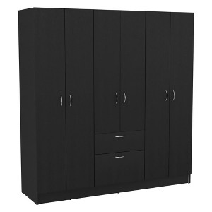 Depot E-Shop 6 Doors Armoire, One Drawer, Rod, Seven Interior Shelves - 1 of 4