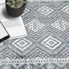 Boho Area Rugs Washable Rug Moroccan Lattice Rugs Living Room Rug Non-Slip Non-Shedding Carpet Soft Geometric Rugs - 3 of 4