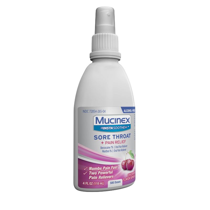 Mucinex Instasoothe Sore Throat Spray - Cherry - 4 fl oz, 3 of 7