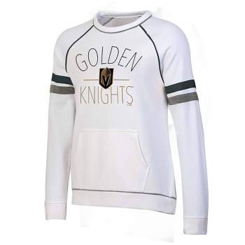 NHL Vegas Golden Knights Women's White Fleece Crew Sweatshirt