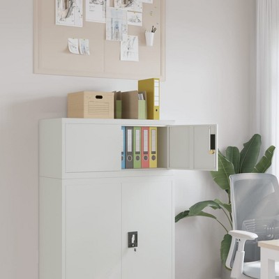 vidaXL File Cabinet Light Gray 35.4 in.x15.7 in.x15.7 in. Steel
