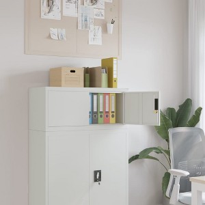 vidaXL File Cabinet Light Gray 35.4 in.x15.7 in.x15.7 in. Steel - 1 of 4