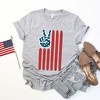 Simply Sage Market Women's Flag Peace Sign Short Sleeve Graphic Tee - 3 of 4
