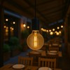Festive Living G125 + LED Filament Outdoor Covered Patio Pendent Edison Replacement Bulbs, Warm White 2700K, E26 Medium Base - 3 of 4