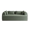 TIRAMISUBEST 78.7 inch Convertible Sleeper Sofa Bed Chenille Floor Lounge Couch with Cylindrical Pillow Side Pocket - 2 of 4